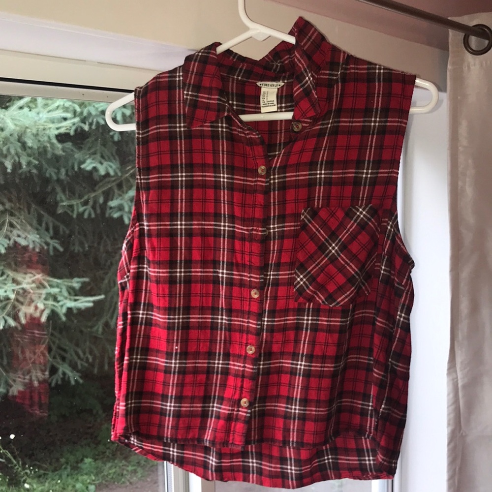 Flannel tank top